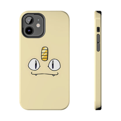 Cat Minimal Gold Coin Face Tough Phone Case | Anime