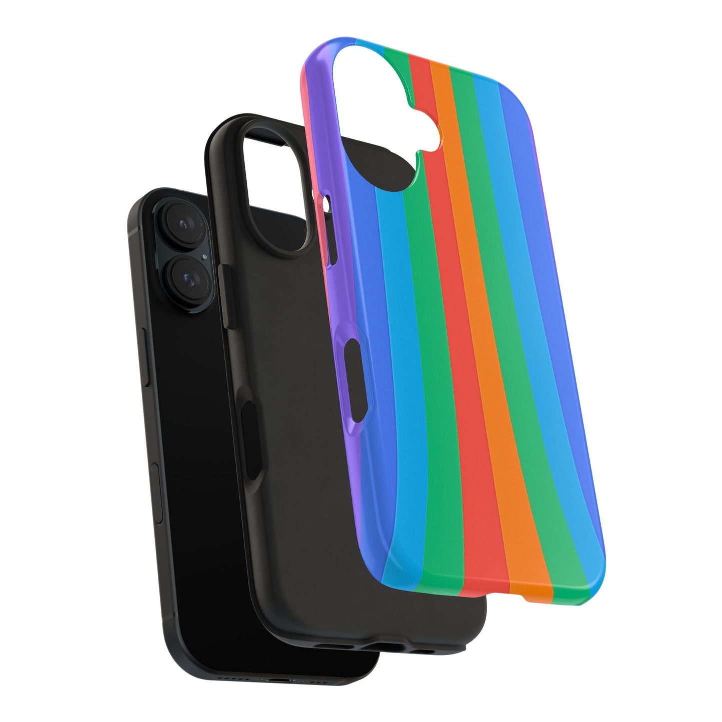 Funda resistente para teléfono con líneas de arcoíris hippies | Estética