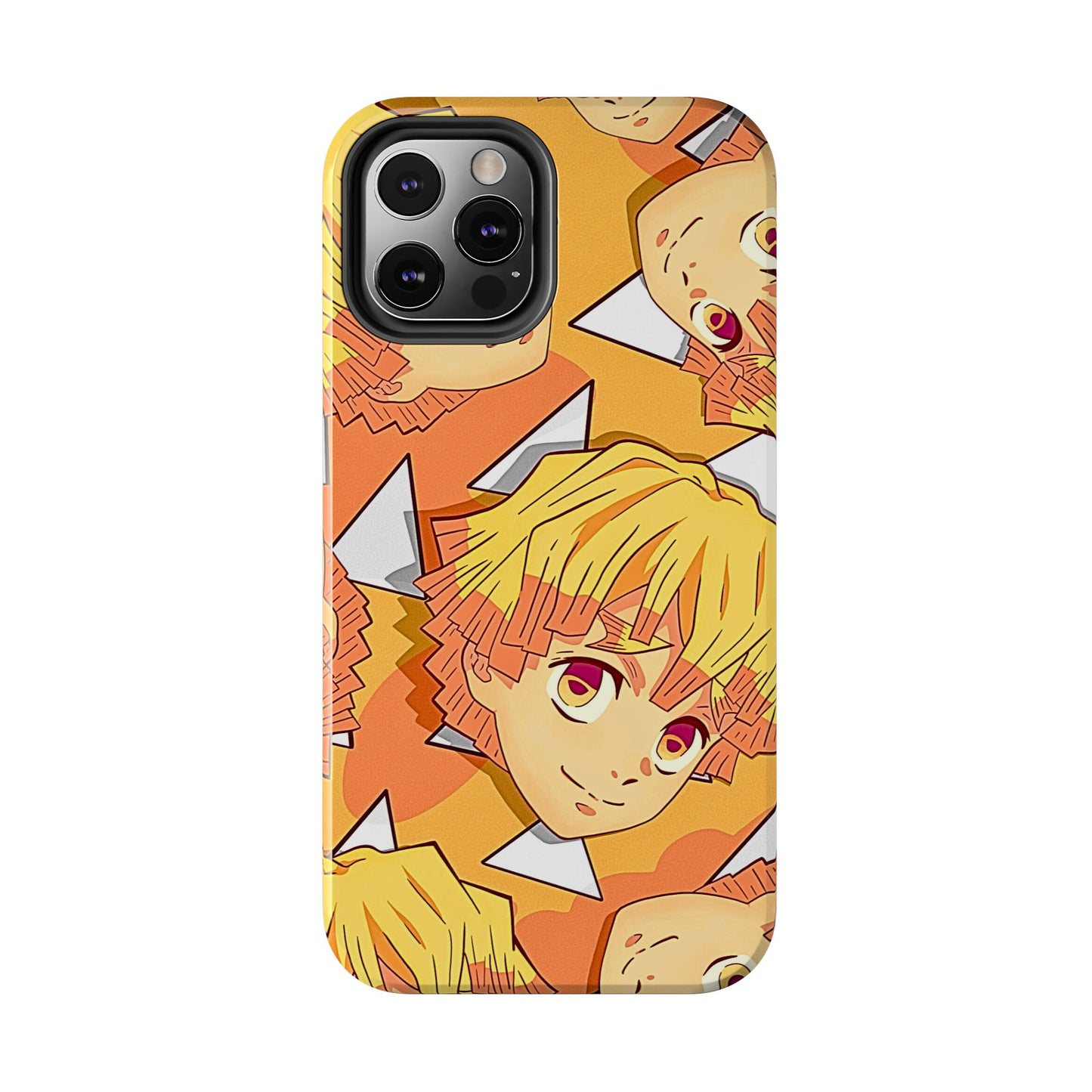 Zenitsu Agatsuma Haori Head Pattern Tough Phone Case | Anime - Demon Slayer