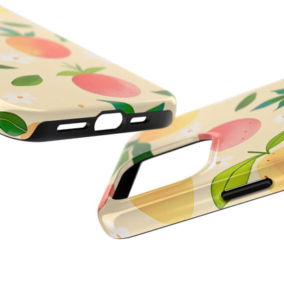 Mango Orange Fruit Pattern Tough Phone Case | Aesthetic