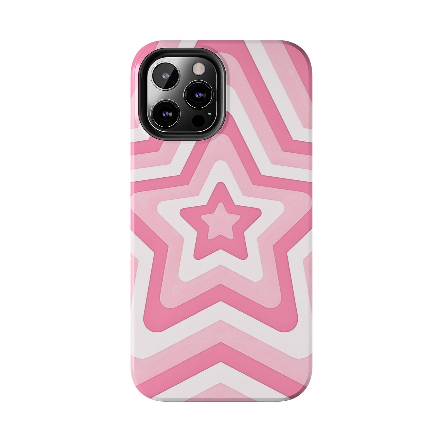 Pink Preppy Star Pattern Style Tough Phone Case | Aesthetic