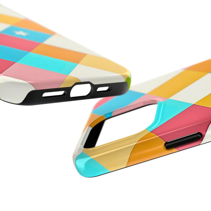 Vibrant Preppy Checkered Tough Phone Case | Aesthetic