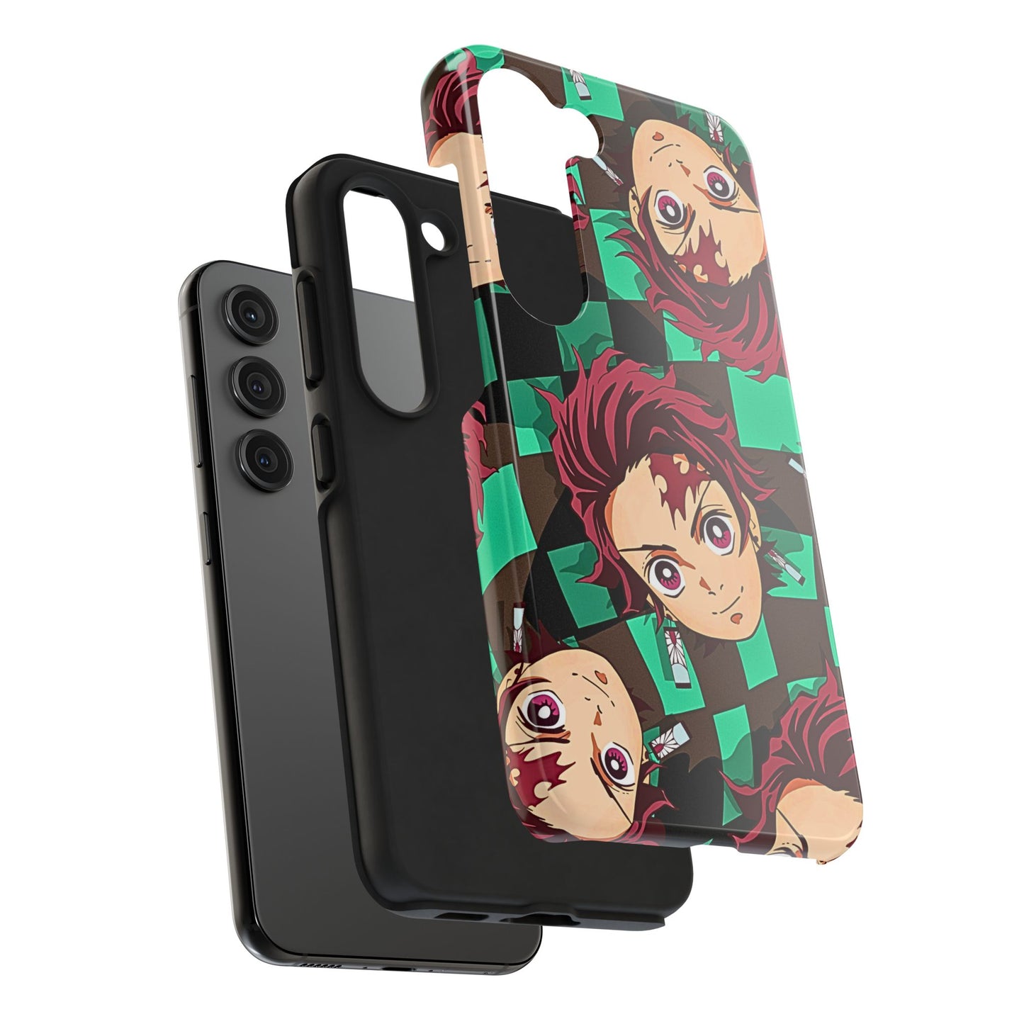 Tanjiro Kamado Head Pattern Tough Phone Case | Anime - Demon Slayer