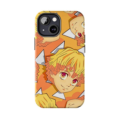 Zenitsu Agatsuma Haori Head Pattern Tough Phone Case | Anime - Demon Slayer