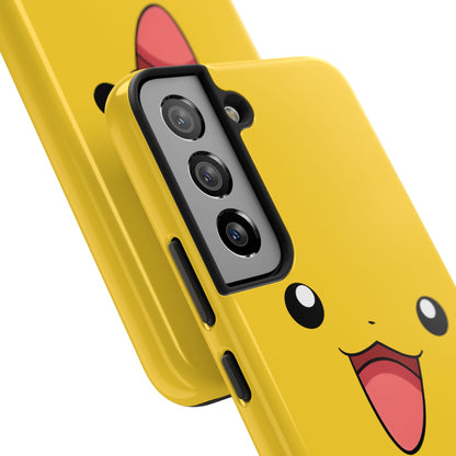 Electric Mouse Yellow Happy Face Minimal Design Tough Phone Case | Anime