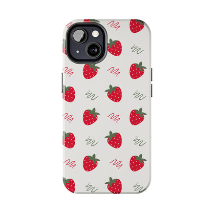 Strawberry Doodle Delight Tough Phone Case | Food