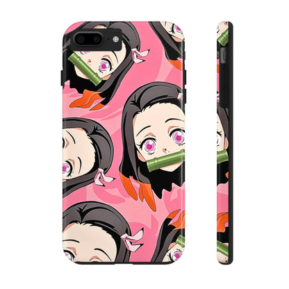 Nezuko Kamado Head Pattern Tough Phone Case | Anime - Demon Slayer