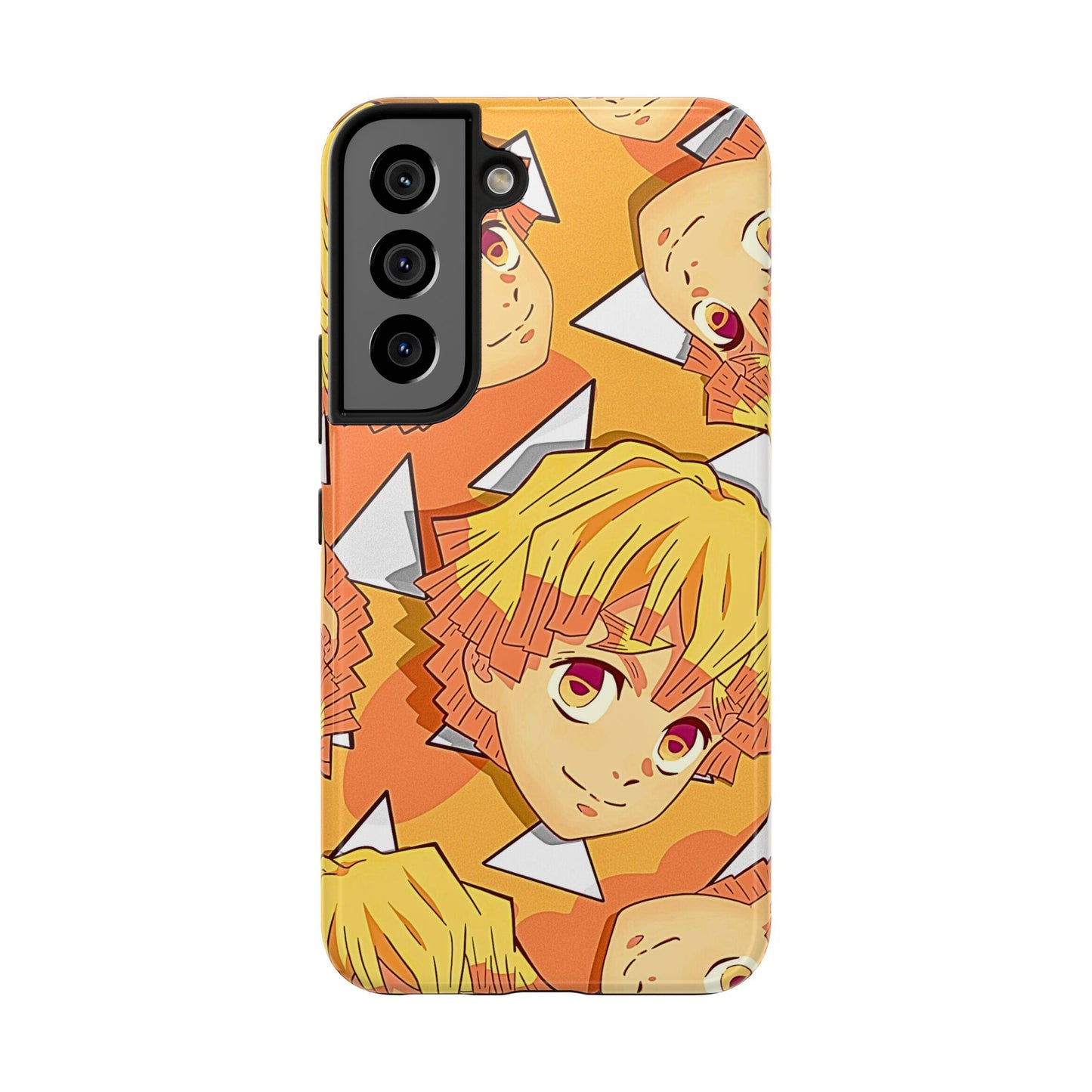 Zenitsu Agatsuma Haori Head Pattern Tough Phone Case | Anime - Demon Slayer