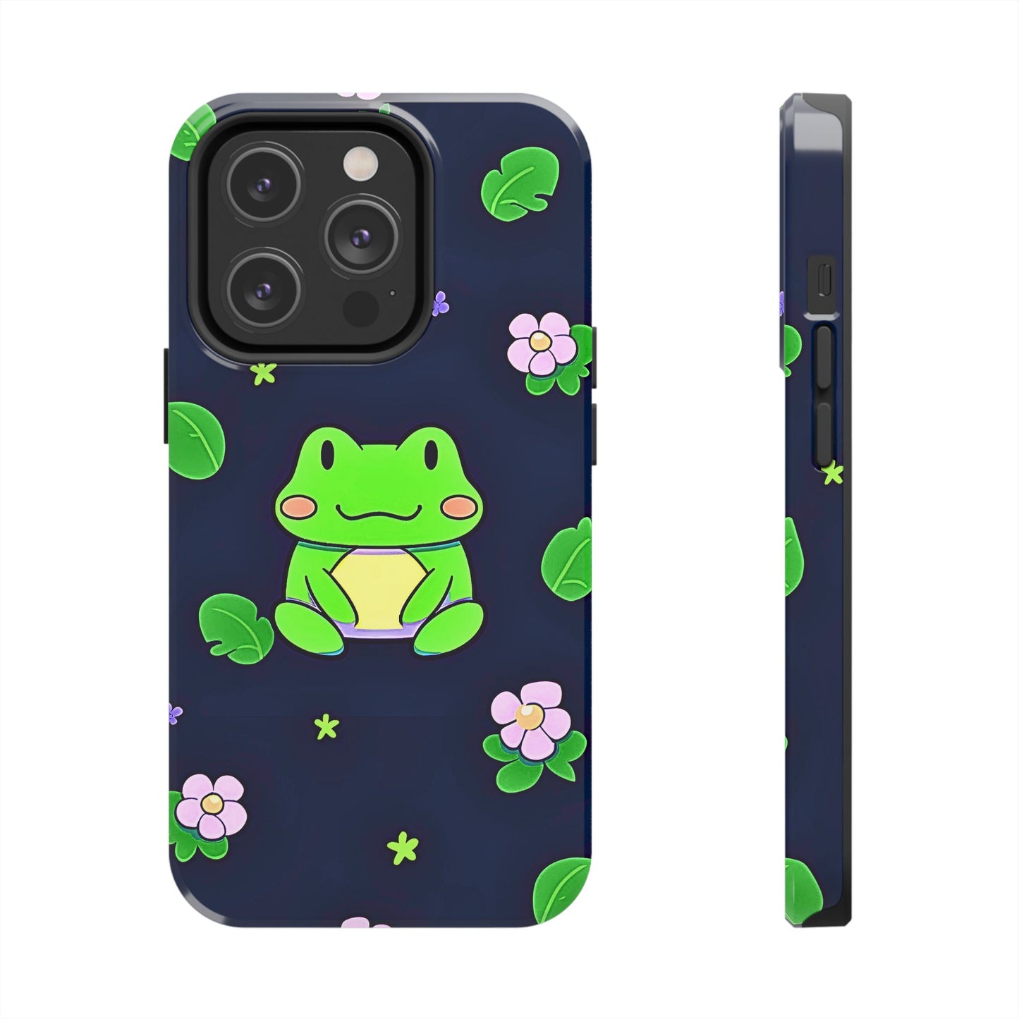 Adorable Froggy Black Tough Phone Case | Animals