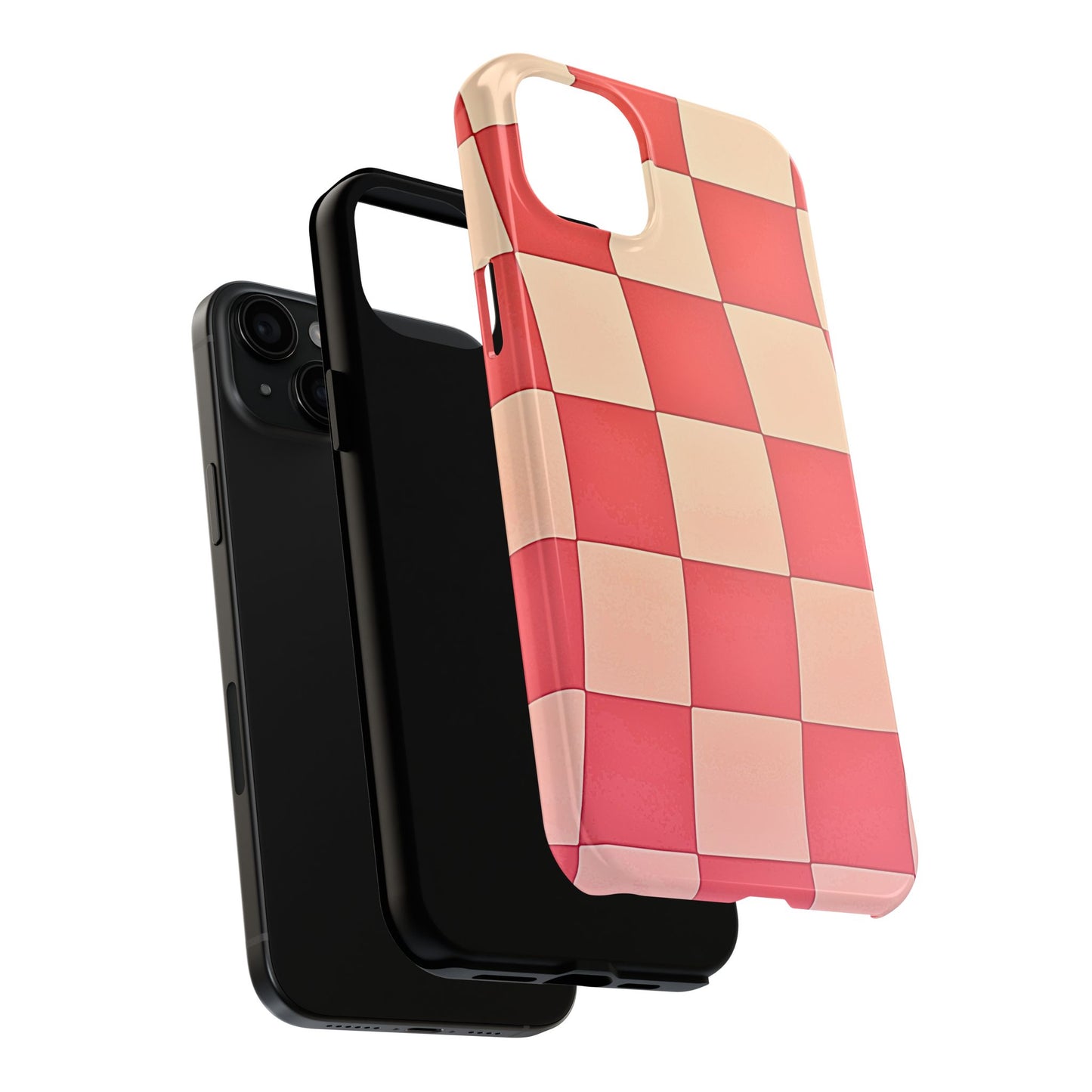 Preppy Checkered Pink Tough Phone Case | Aesthetic
