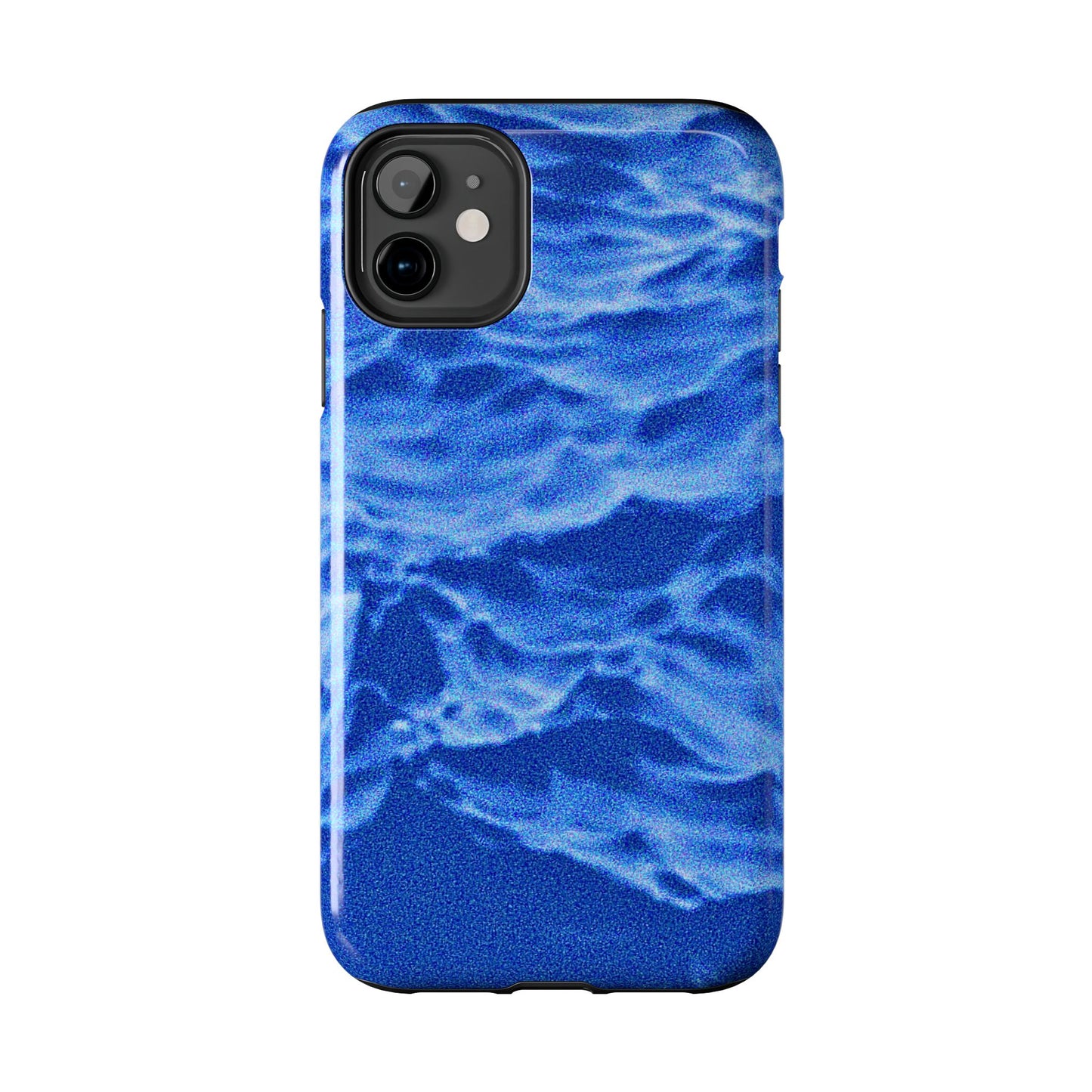 Funda resistente para teléfono azul oscuro con olas del océano borrosas | Estética
