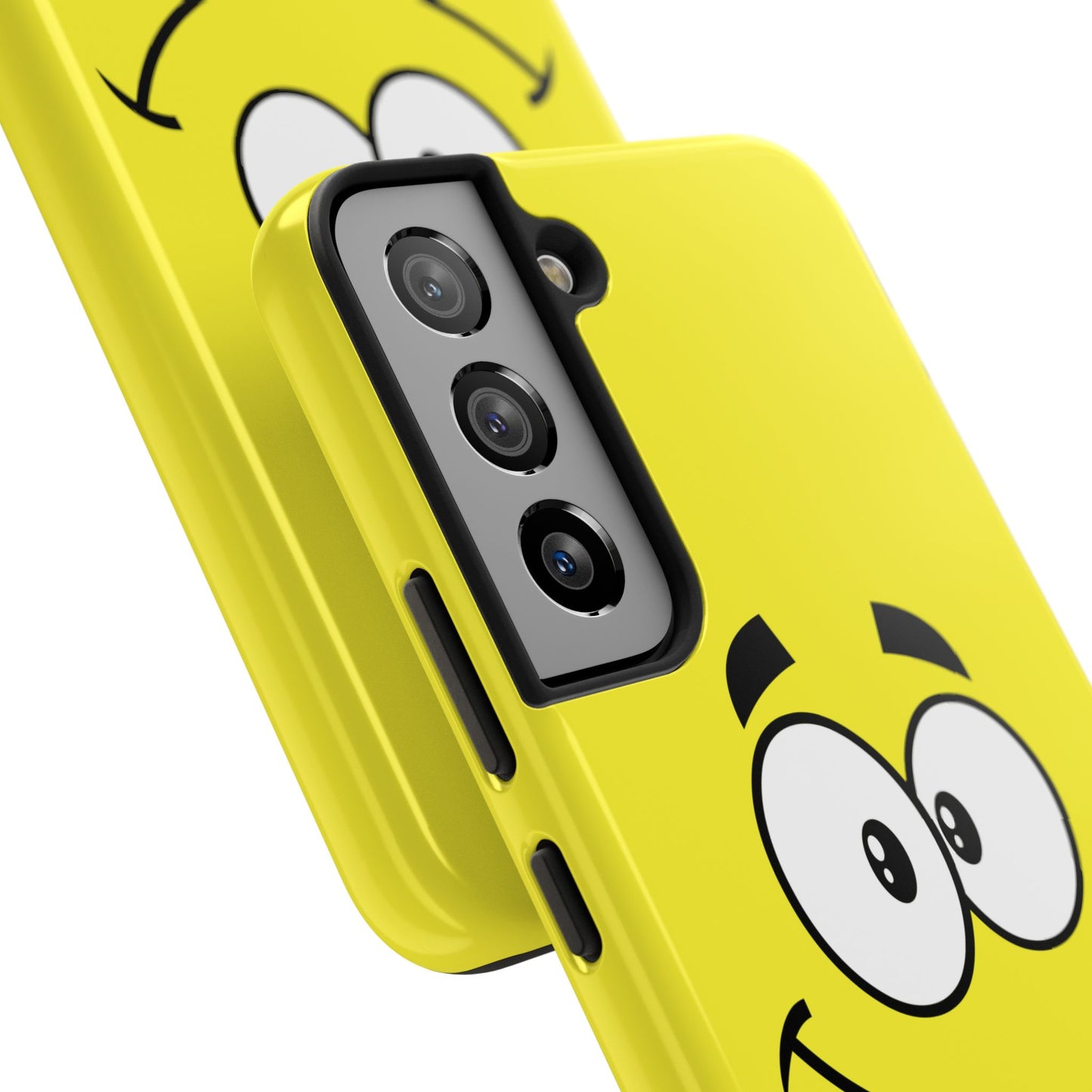 Smiley Happy Face Yellow Minimalist Cartoon Tough Phone Case | Funny