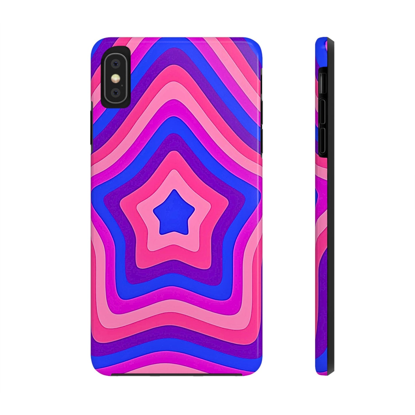 Funda resistente para teléfono con diseño de estrella retro | Estética