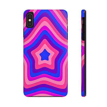 Funda resistente para teléfono con diseño de estrella retro | Estética