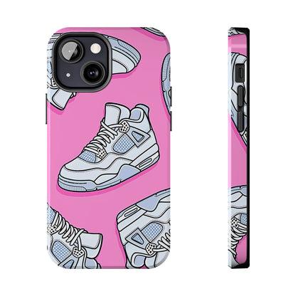 Funda resistente para teléfono con diseño de zapatillas Jordan 4 blancas | Estética