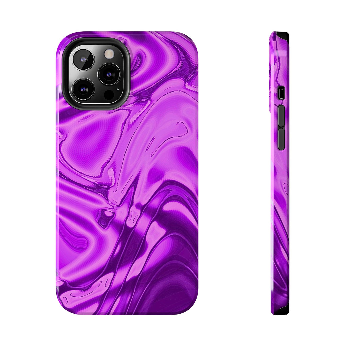 Liquid Metal Purple Tough Phone Case | Aesthetic
