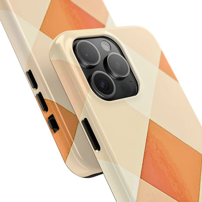 Pastel Minimalist Two-Tone Checkerboard Tough Phone Case | Aesthetic
