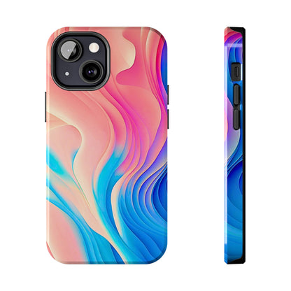 Abstract Pastel Waves Tough Phone Case | Aesthetic