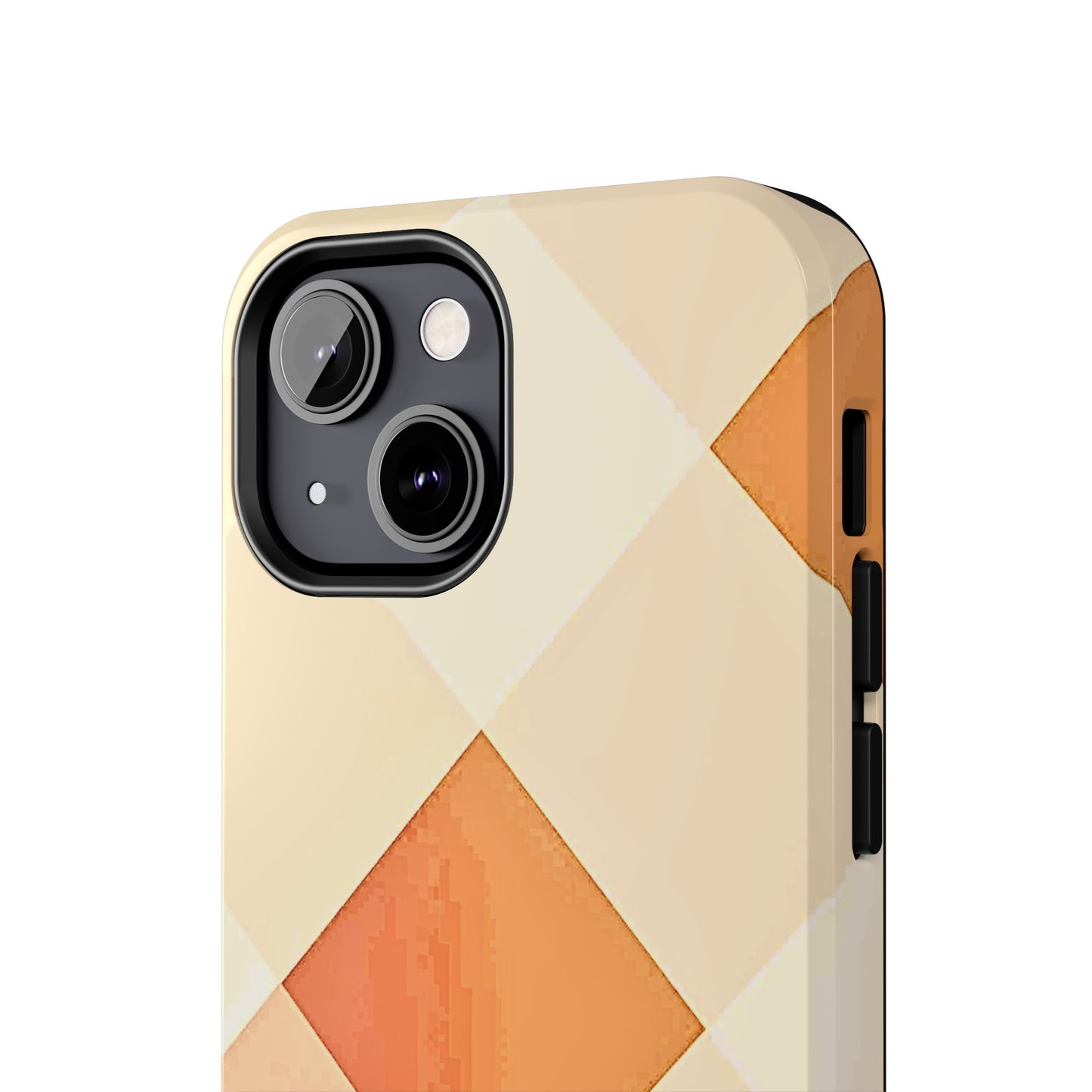Pastel Minimalist Two-Tone Checkerboard Tough Phone Case | Aesthetic