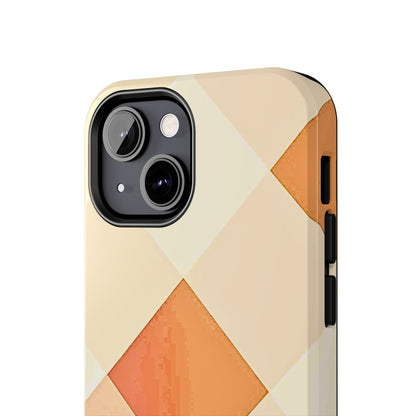 Pastel Minimalist Two-Tone Checkerboard Tough Phone Case | Aesthetic