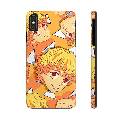 Zenitsu Agatsuma Haori Head Pattern Tough Phone Case | Anime - Demon Slayer