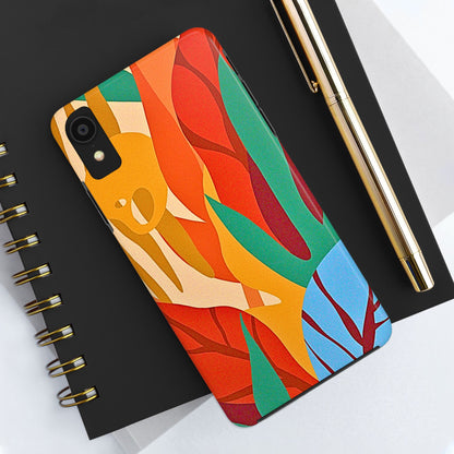 Abstract Autumn Leaves Tough Phone Case | Aesthetic