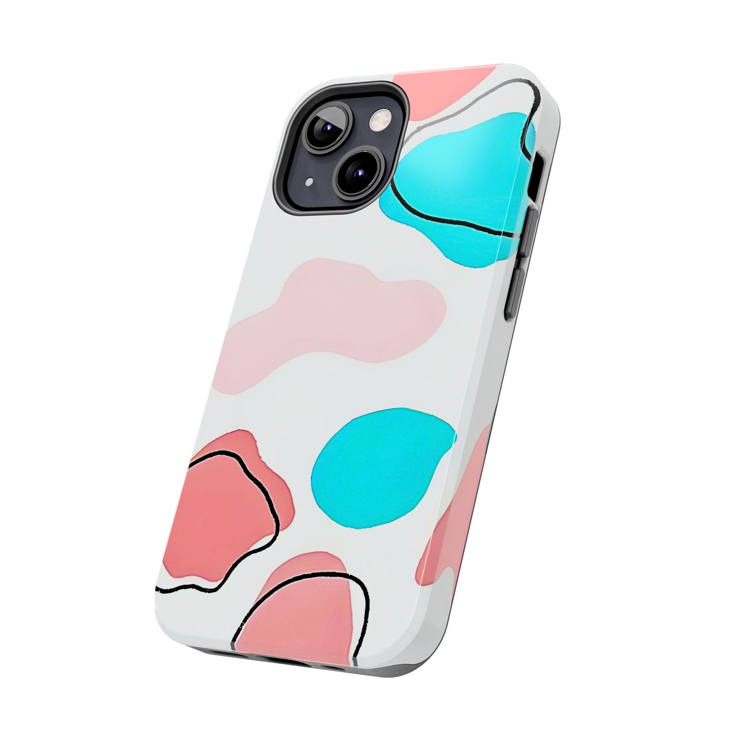 Abstract Shapes Preppy Pastel Style (Version 1) Tough Phone Case | Aesthetic