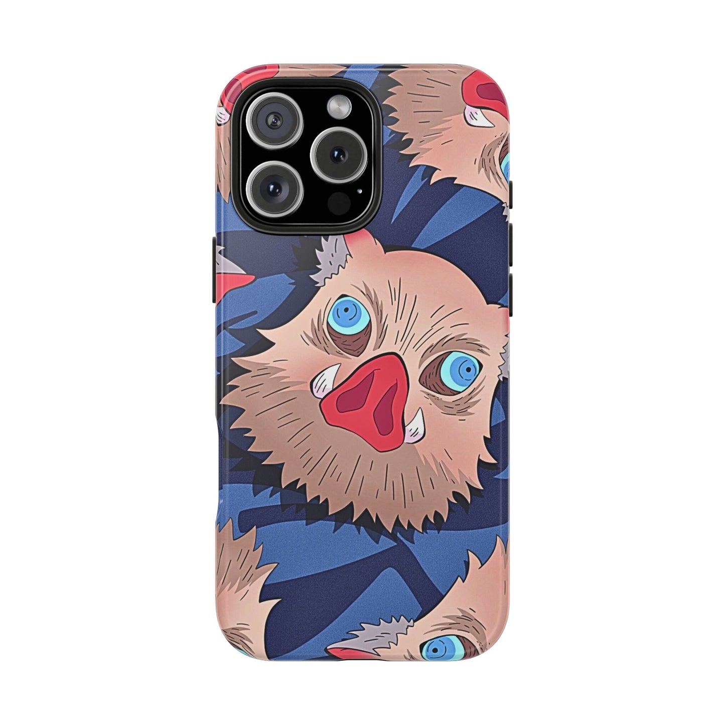 Inosuke Hashibira Head Pattern Tough Phone Case | Anime - Demon Slayer