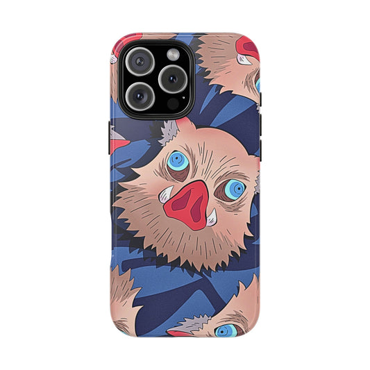 Inosuke Hashibira Head Pattern Tough Phone Case | Anime - Demon Slayer