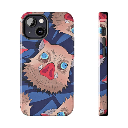 Inosuke Hashibira Head Pattern Tough Phone Case | Anime - Demon Slayer