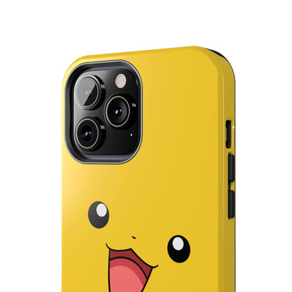 Electric Mouse Yellow Happy Face Minimal Design Tough Phone Case | Anime