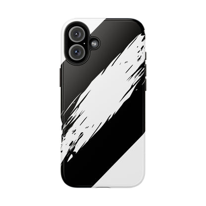 Funda/cubierta resistente para teléfono con rayas diagonales en blanco roto | Estética