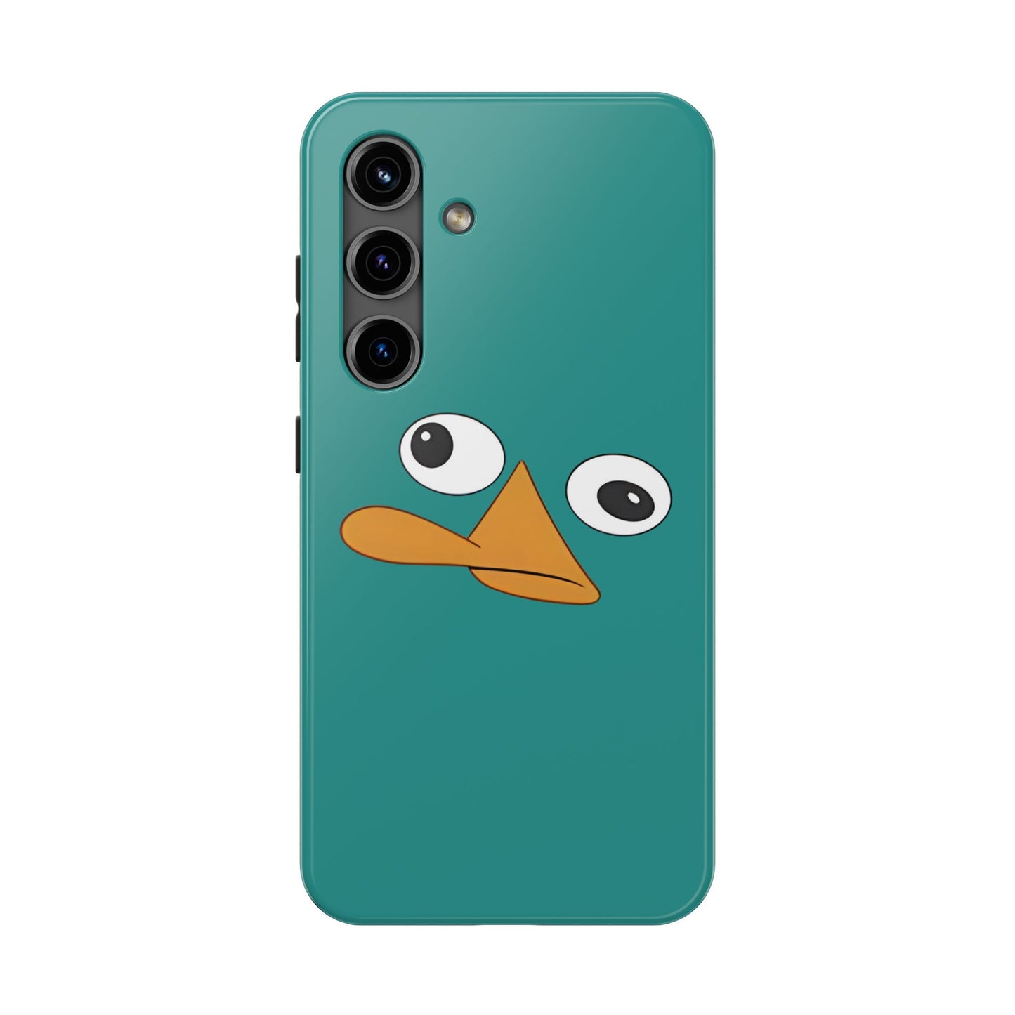 Phineas and Ferb Perry Platypus Eyes Teal Expression Tough Phone Case | Cartoon