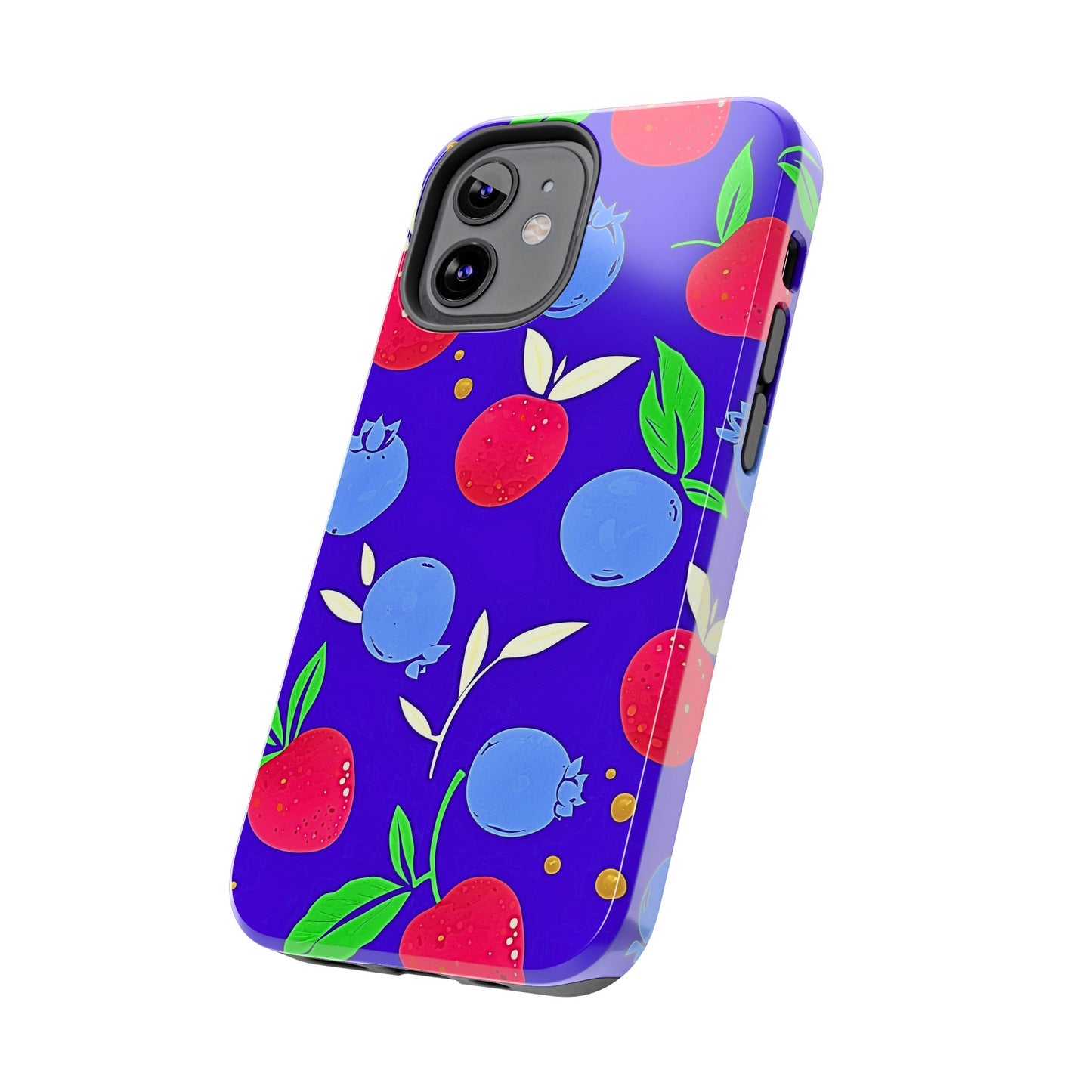 Funda resistente para teléfono con diseño de arándanos y fresas | Estética