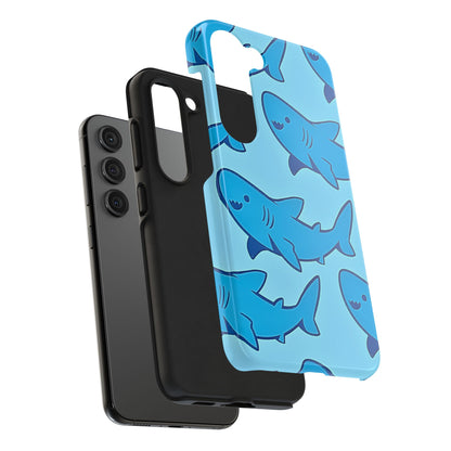Smiley Shark Fun Pattern Tough Phone Case | Animals