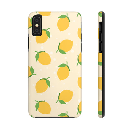 Cute Aesthetic Lemon Pattern Citrus Design Tough Phone Case | Food