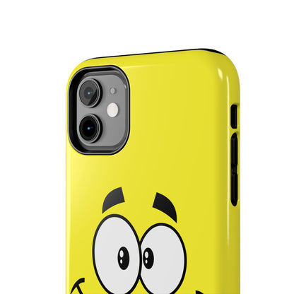 Smiley Happy Face Yellow Minimalist Cartoon Tough Phone Case | Funny