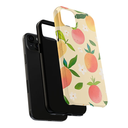 Mango Orange Fruit Pattern Tough Phone Case | Aesthetic