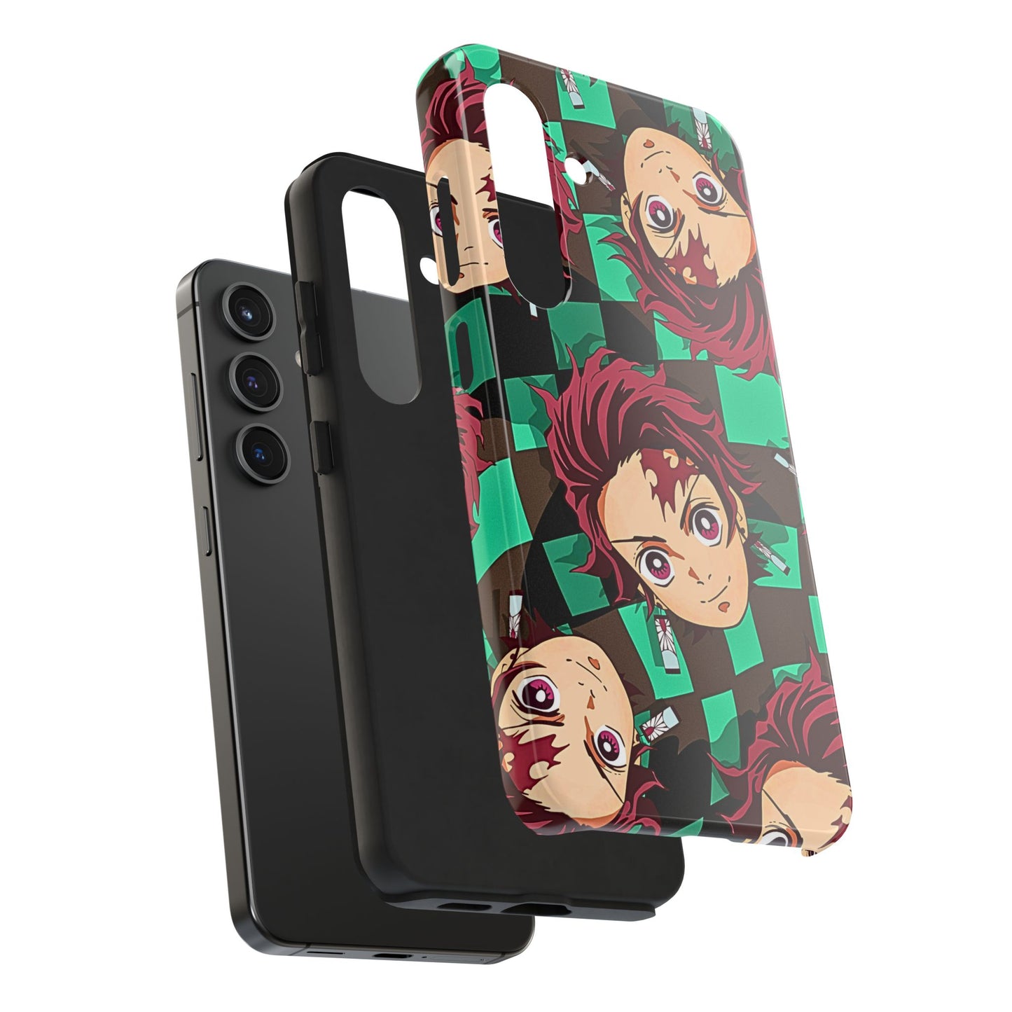 Tanjiro Kamado Head Pattern Tough Phone Case | Anime - Demon Slayer