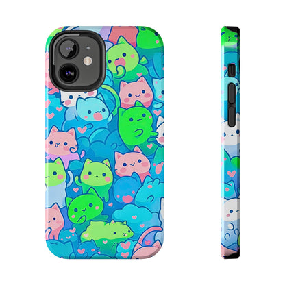 Cute Colorful Cats Pattern Style Tough Phone Case | Animals
