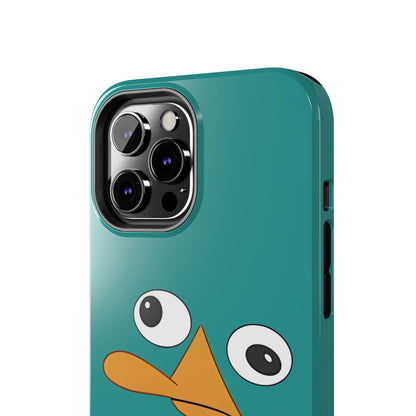 Phineas and Ferb Perry Platypus Eyes Teal Expression Tough Phone Case | Cartoon