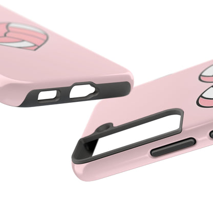 Pink Volleyball Heart Tough Phone Case | Aesthetic