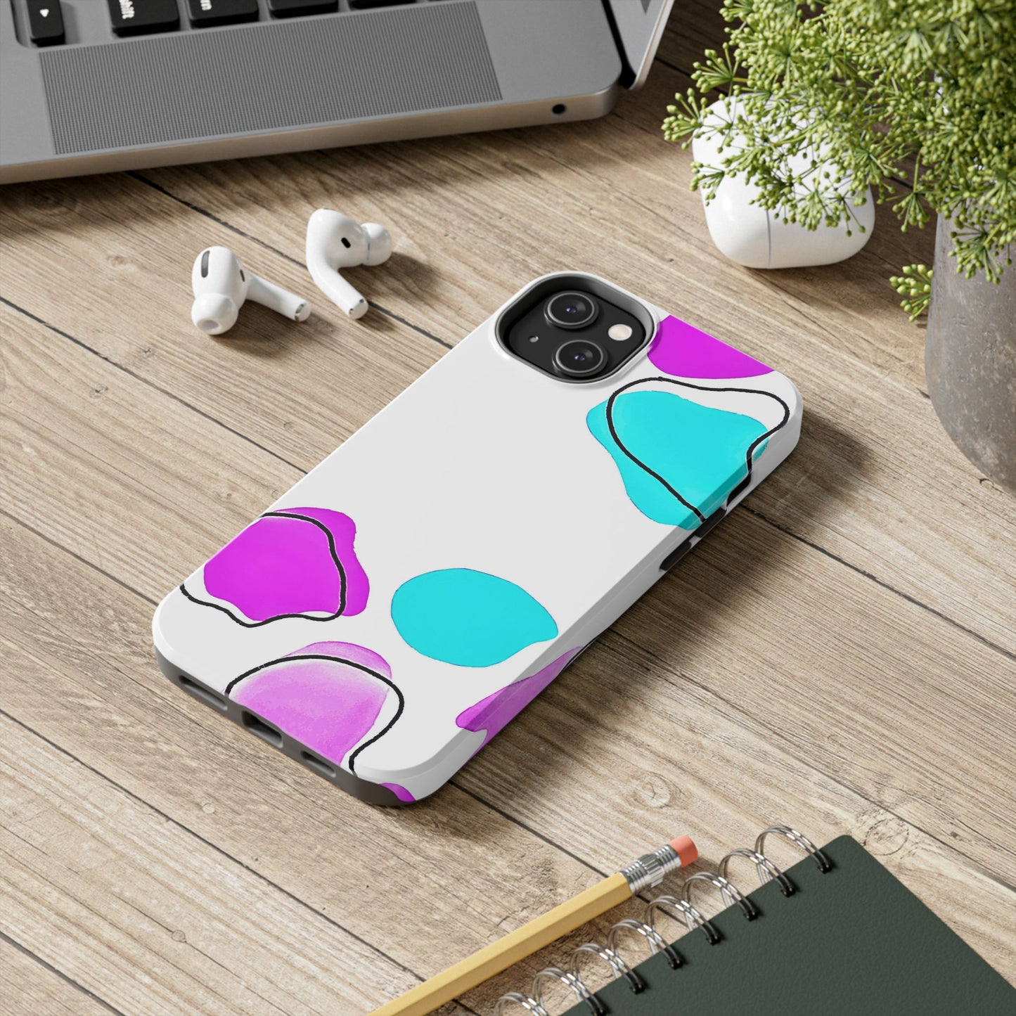 Abstract Shapes Preppy Pastel Style (Version 2) Tough Phone Case | Aesthetic