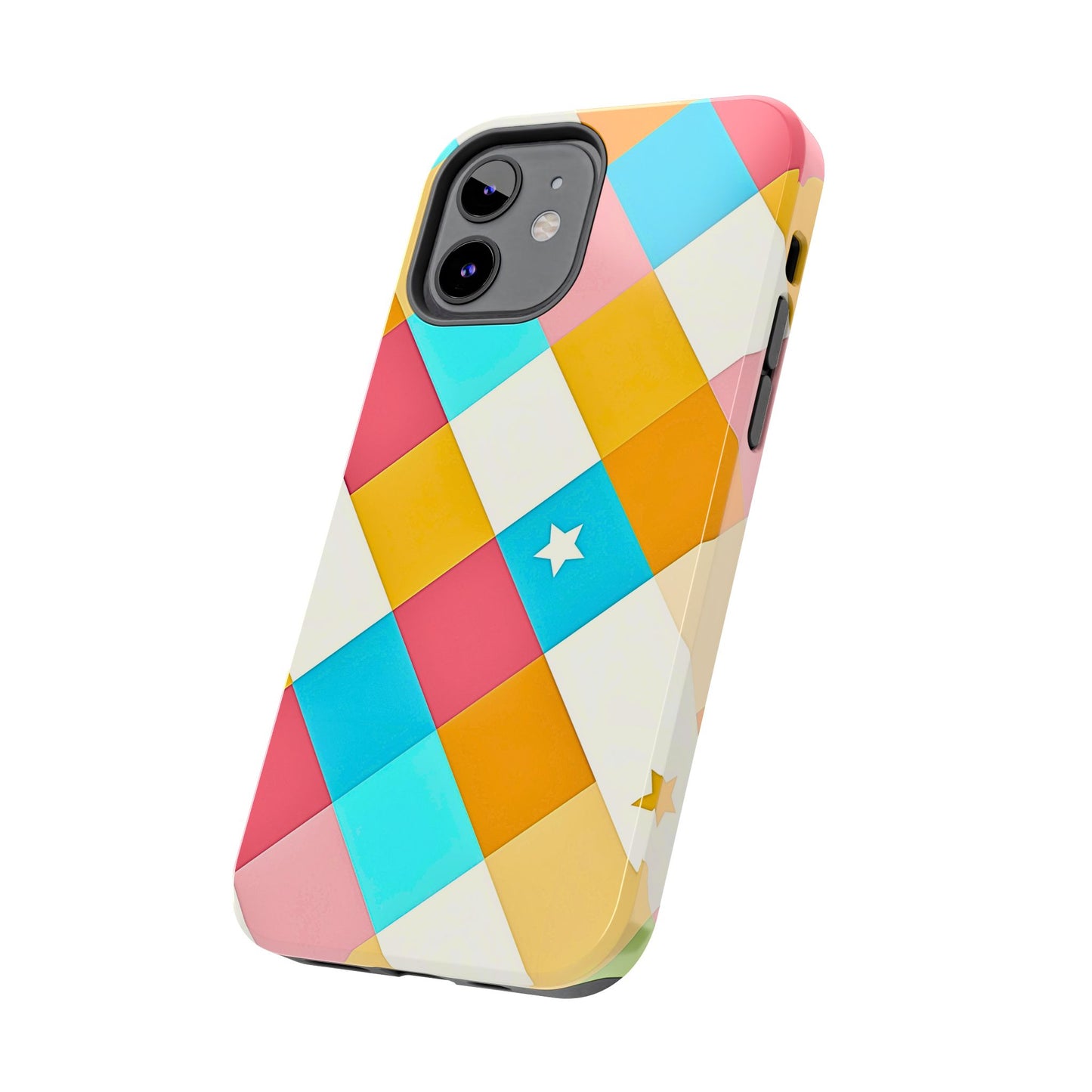 Vibrant Preppy Checkered Tough Phone Case | Aesthetic
