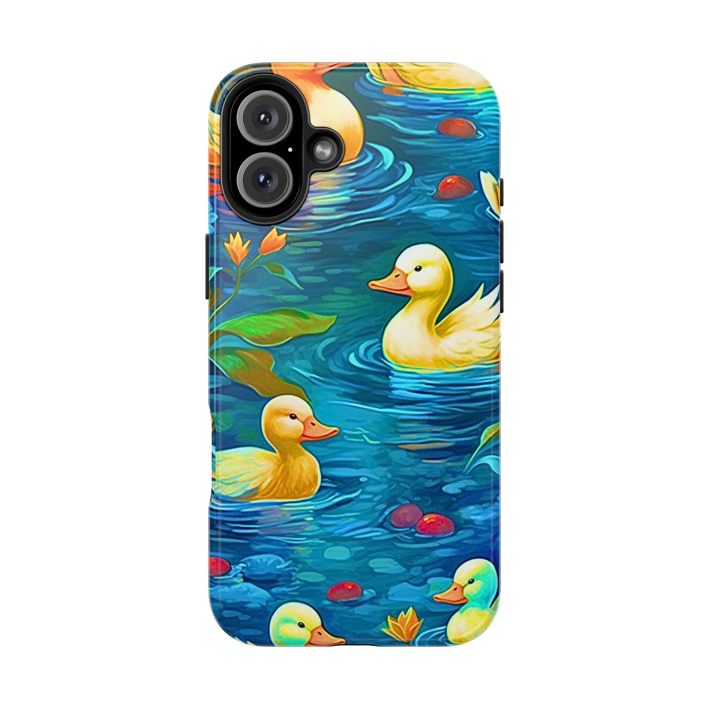 Ducks in the Pond Pattern Style Tough Phone Case | Animals