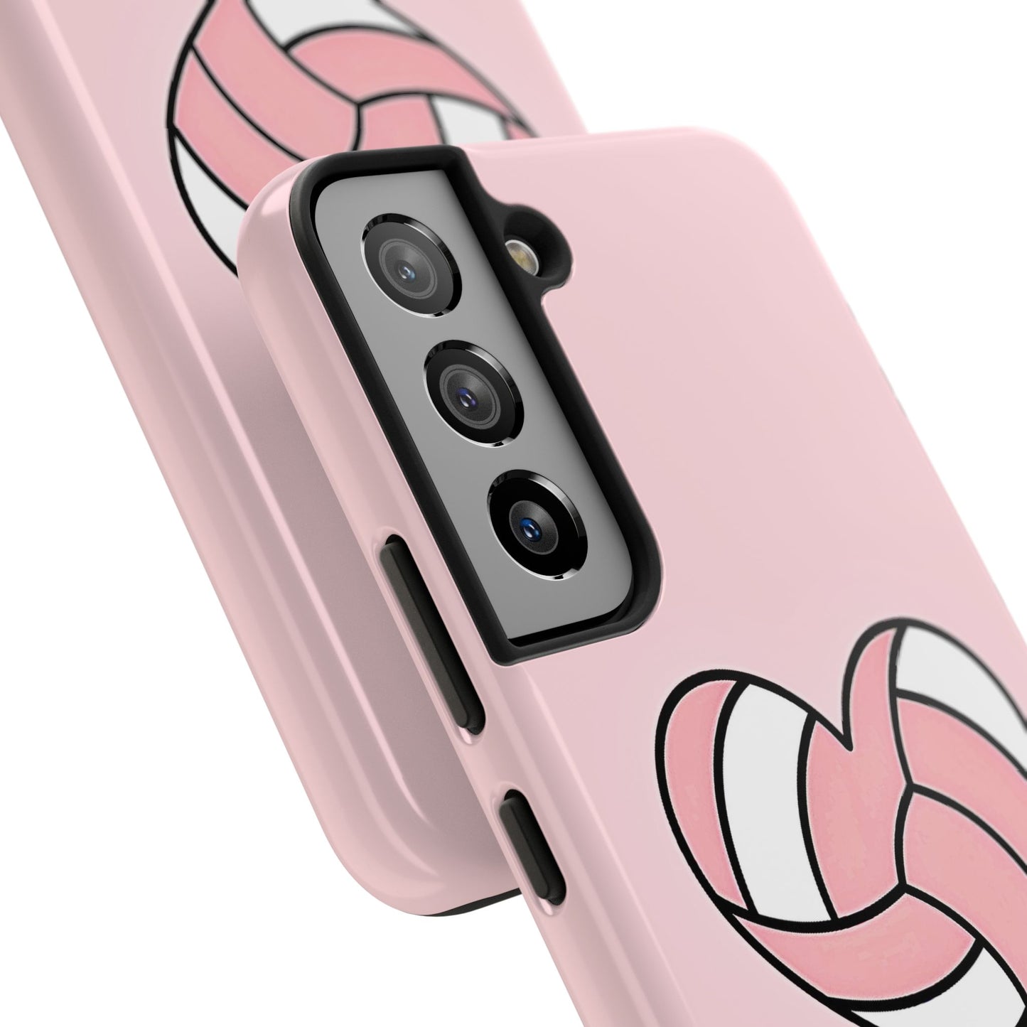 Pink Volleyball Heart Tough Phone Case | Aesthetic