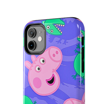 Peppa Pig & George Dinosaur Pattern Tough Phone Case | Cartoons - Peppa Pig