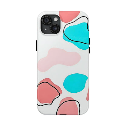 Abstract Shapes Preppy Pastel Style (Version 1) Tough Phone Case | Aesthetic