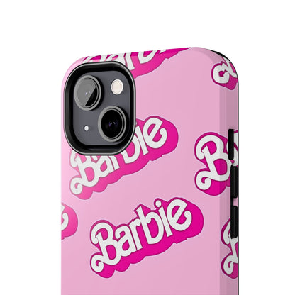Funda rígida para teléfono con estampado retro del logotipo de Barbie | Estética