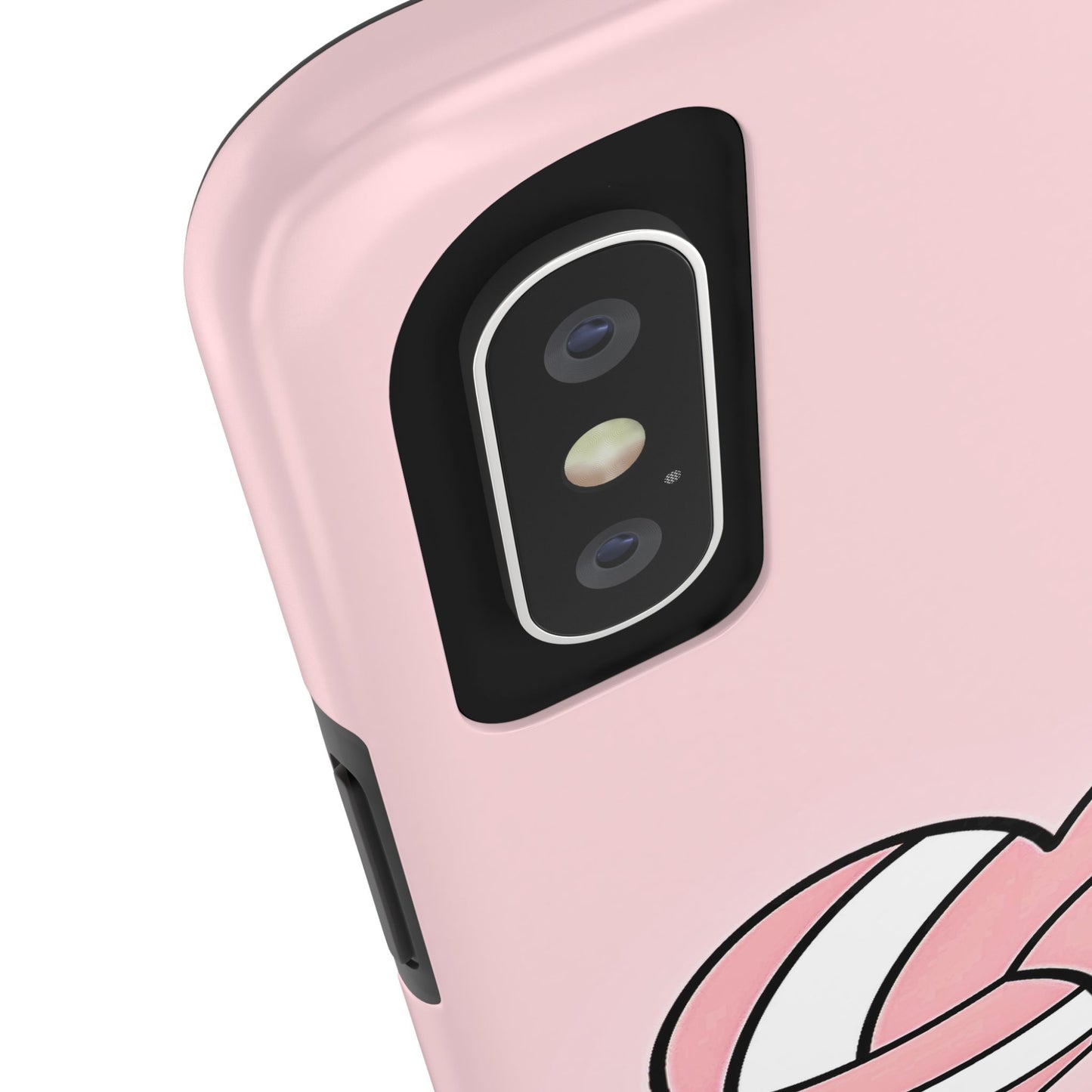 Pink Volleyball Heart Tough Phone Case | Aesthetic